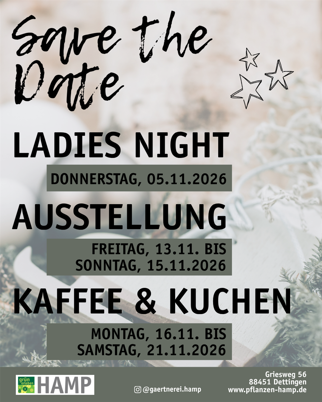 Advent 2026 - Save the Date!